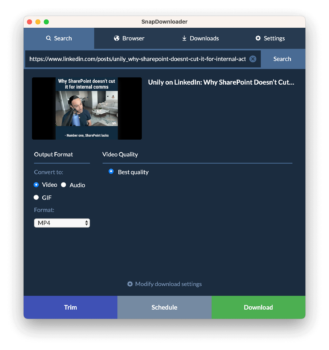 LinkedIn Video Downloader for PC - Download LinkedIn Videos in MP4