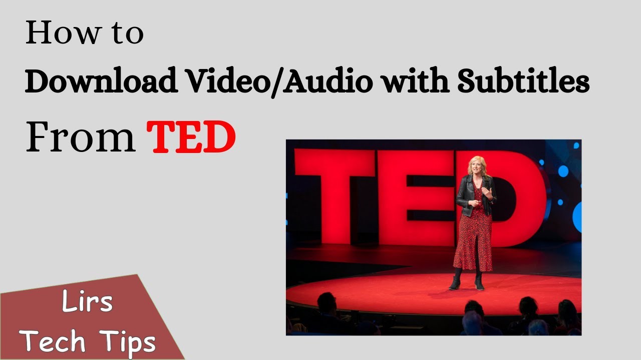 How to Download Video/Audio with Subtitles From TED - YouTube