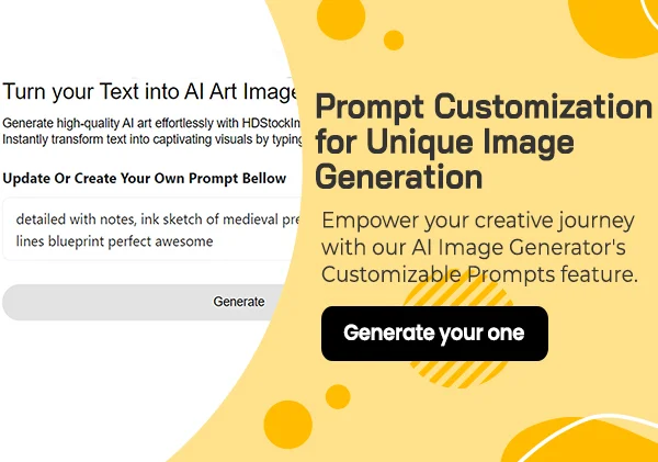 Prompt customization functionality on HDStockImages