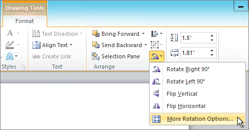 Rotate or flip a text box, shape, WordArt, or picture in Word - Microsoft Support