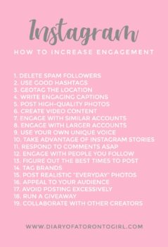 19 Tips on Increasing Instagram Engagement Diary of a Toronto Girl