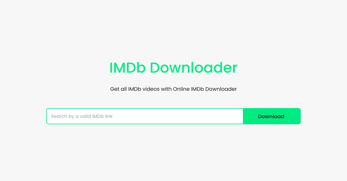 Online IMDb Downloader Free Easy