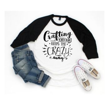 Crafting Shirt Crafting Apparel 34 Sleeve Raglan Shirt Etsy