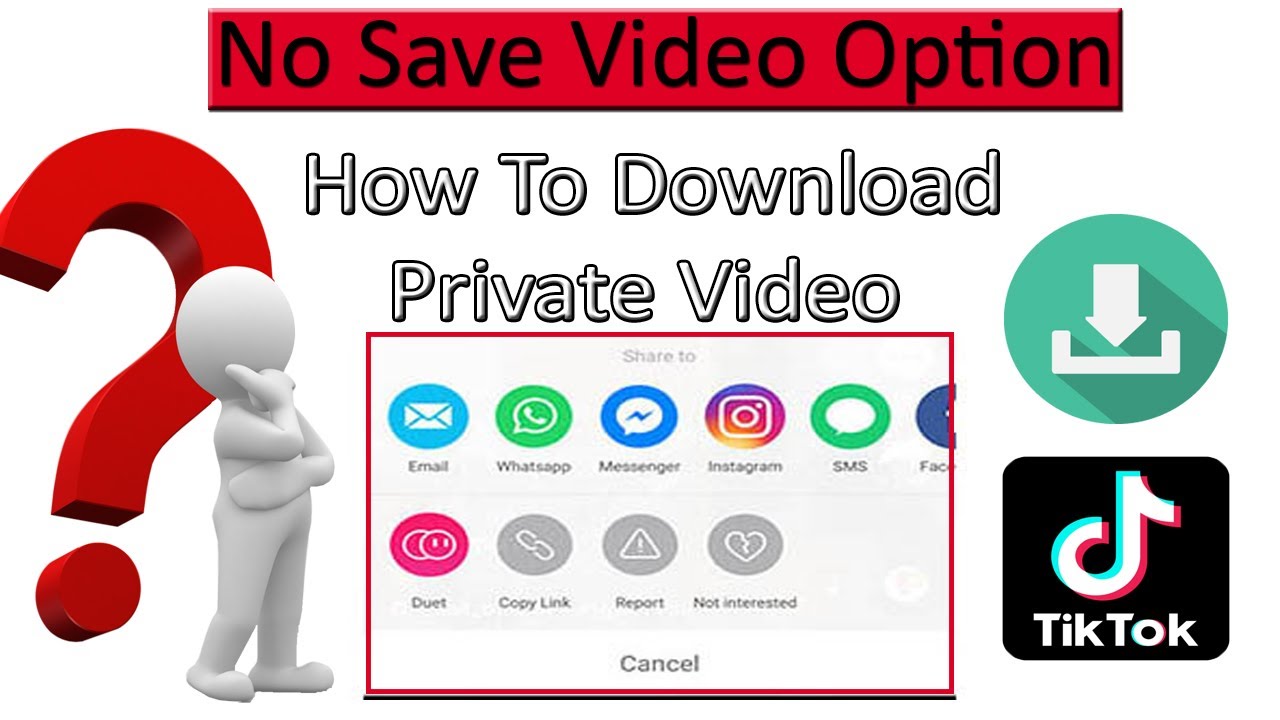 How To Download Private Tik Tok Video No Save Video Option YouTube