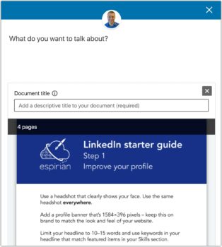 How to post documents on LinkedIn