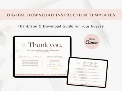 Canva Digital Download Instructions Download Instruction Template for