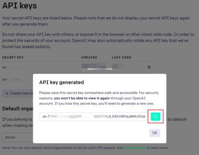 Api Key  ChatGPT Docs