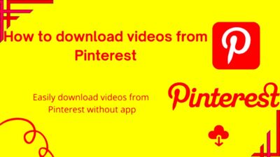 How to download video from Pinterest  Pinterest Video Downloader