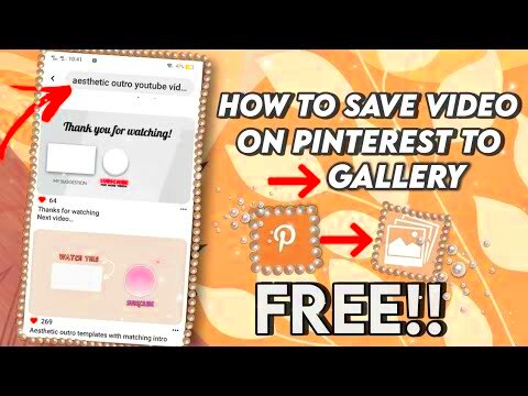 HOW TO SAVE VIDEOS ON PINTEREST TO GALLERY  PINTEREST TUTORIAL  YouTube