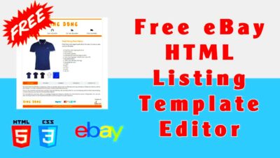 eBay listing editor How to edit free eBay HTML listing template  YouTube