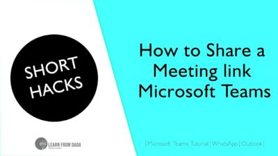 How to Share meeting link Microsoft Teams Whatsapp  Outlook  YouTube