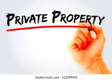 Hand Writing Private Property Marker Concept Stock Photo 513299593