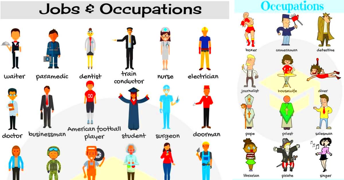 List of Jobs and Occupations  Types of Jobs with Pictures  7ESL