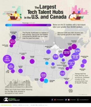 Mapping The Biggest Tech Talent Hubs In The US  Canada  ZeroHedge