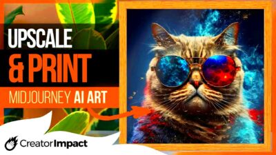 How to Upscale Midjourney Images for Print Print on Demand Ai Art