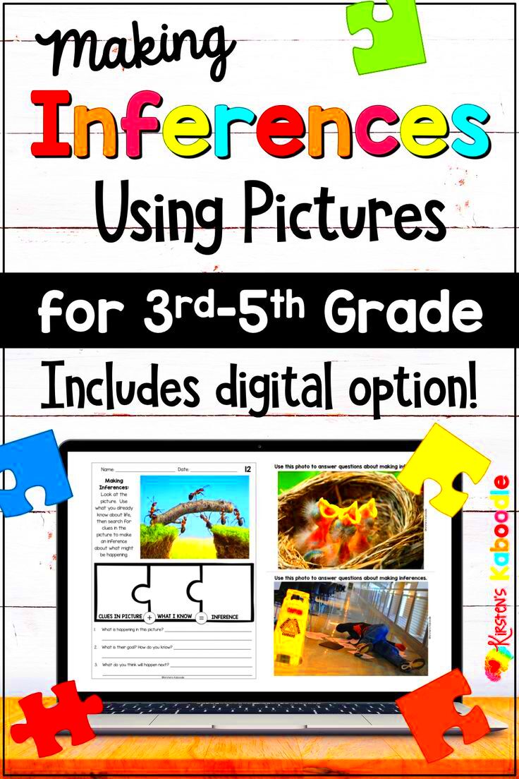 Making Inferences with Pictures Inferencing Anchor Chart Activities 3rd