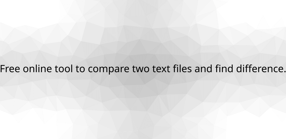 Free online tool to compare two text files and find difference