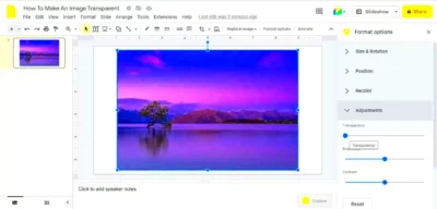 Enhancing Image Transparency in Google Slides