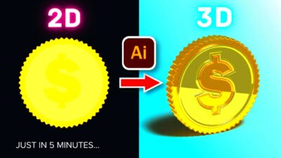 How to Convert a 2D Image into 3D in 5 minutes with Adobe Illustrator