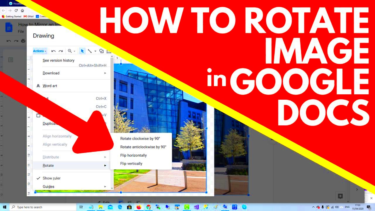 How to Rotate an Image in Google Docs  YouTube