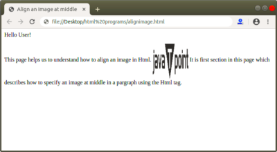 How to align image in Html  javatpoint