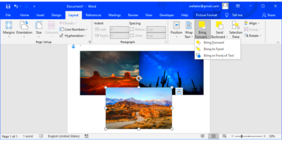 How to Overlay Pictures in Microsoft Word