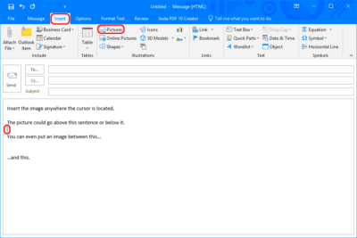 Insert an Image Inline in an Email With Outlook