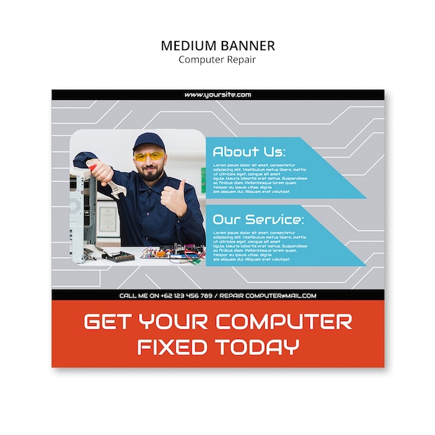 Banner image of Top 20+ Computer Repair Flyer PSD Templates Free Download