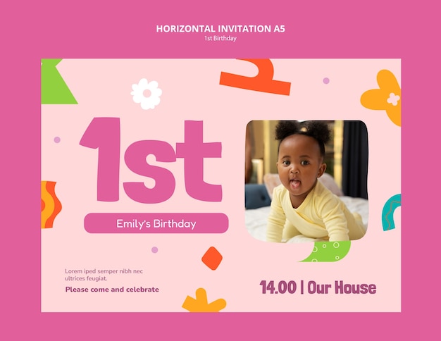 Banner image of Top 20+ 1st Birthday PSD Templates Free Download