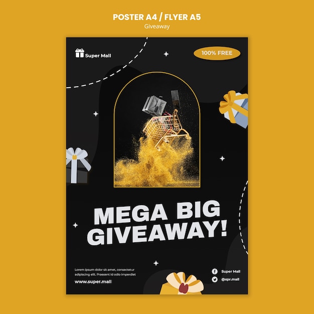 Banner image of Top 20+ Giveaway Poster PSD Templates Free Download