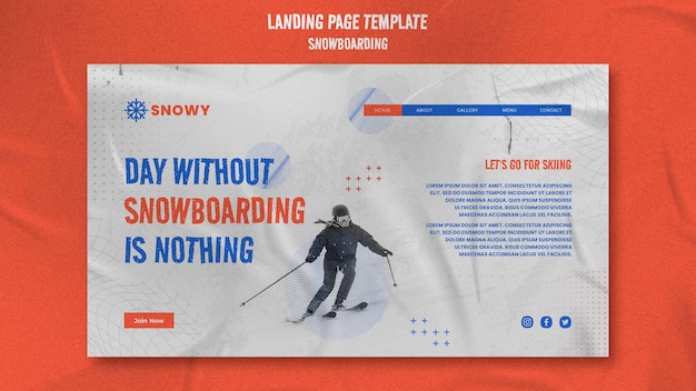 Banner image of Top 20+ Snowboard PSD Templates Free Download