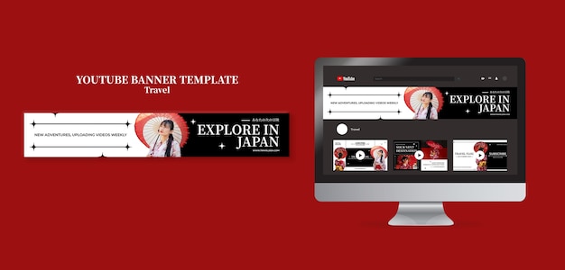 Banner image of Top 20+ Youtube Channel PSD Templates Free Download