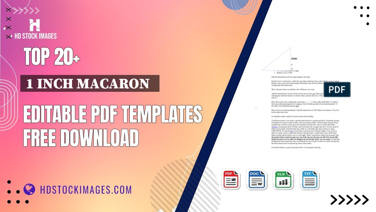 Top 20+ 1 Inch Macaron   Editable PDF Templates Free Download