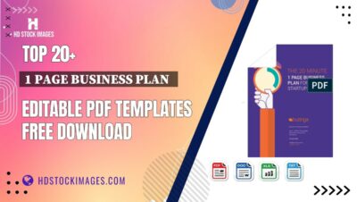 Top 20+ 1 Page Business Plan   Editable PDF Templates Free Download