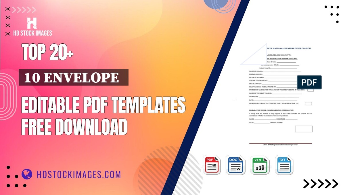 Top 20+ 10 Envelope   Editable PDF Templates Free Download