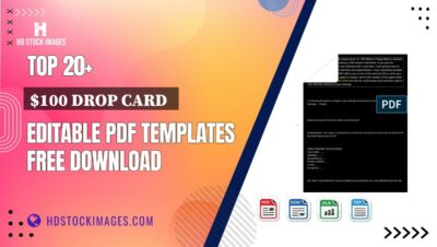 Top 20+ $100 Drop Card   Editable PDF Templates Free Download