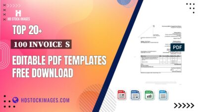 Top 20+ 100 Invoice  S Editable PDF Templates Free Download