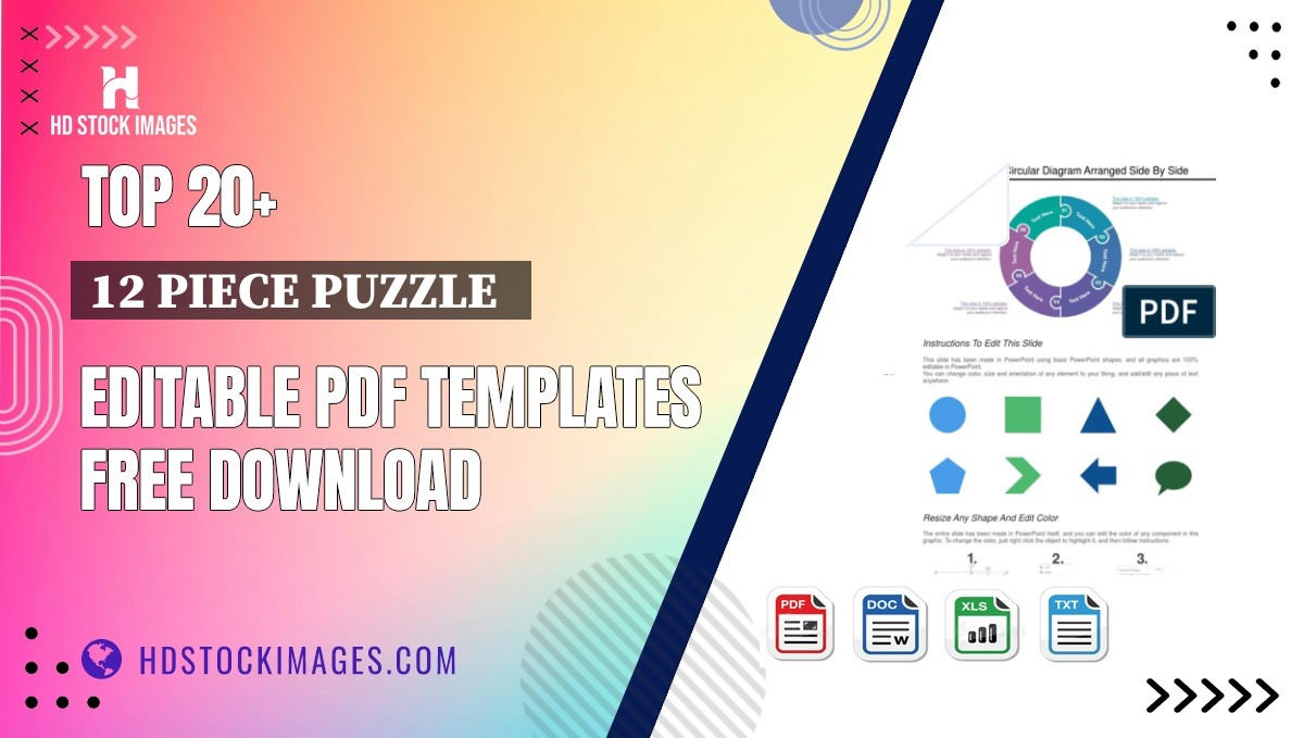 Top 20+ 12 Piece Puzzle   Editable PDF Templates Free Download