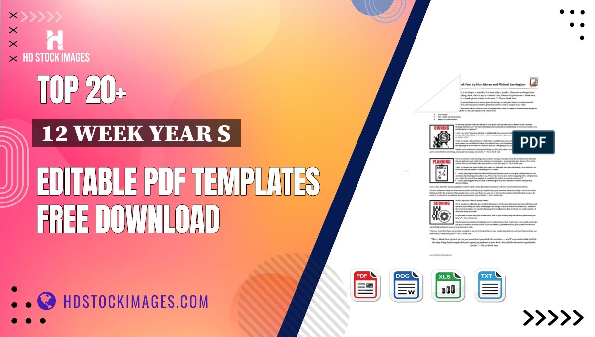 Top 20+ 12 Week Year S  Editable PDF Templates Free Download