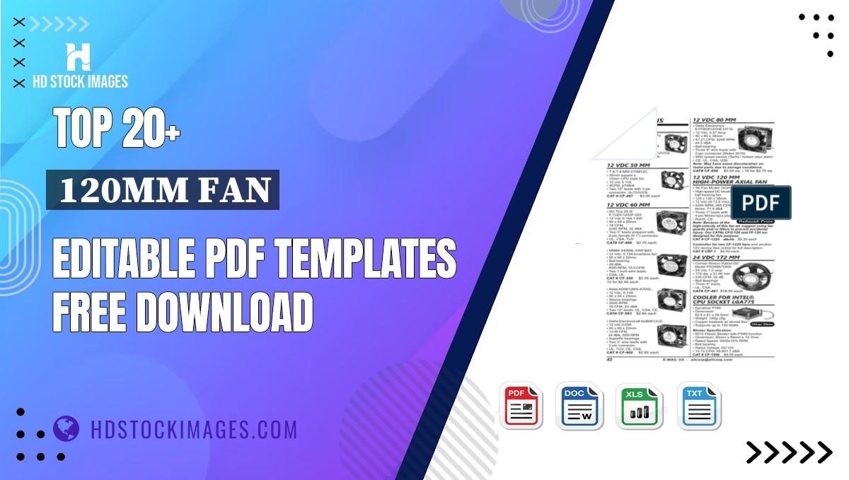 Top 20+ 120mm Fan Editable PDF Templates Free Download