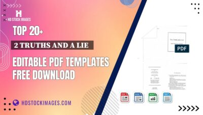 Top 20+ 2 Truths And A Lie   Editable PDF Templates Free Download