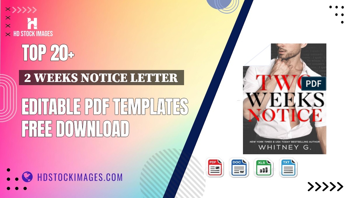 Top 20+ 2 Weeks Notice Letter  Editable PDF Templates Free Download