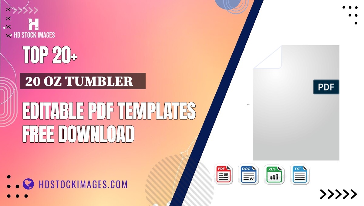 Top 20+ 20 Oz Tumbler    Editable PDF Templates Free Download