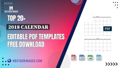 Top 20+ 2018 Calendar Editable PDF Templates Free Download