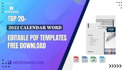 Top 20+ 2022 Calendar Word Editable PDF Templates Free Download