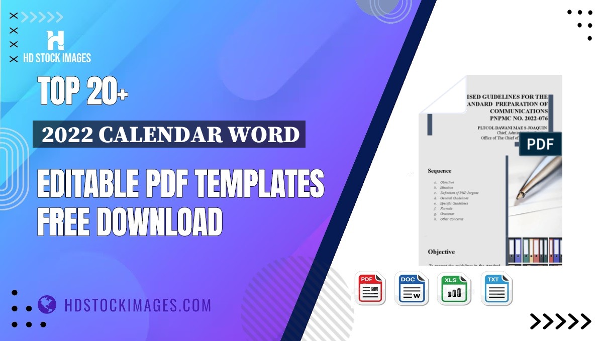 Top 20+ 2022 Calendar Word Editable PDF Templates Free Download