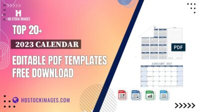 Top 20+  2023 Calendar Editable PDF Templates Free Download