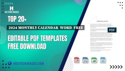 Top 20+ 2024 Monthly Calendar  Word  Free Editable PDF Templates Free Download