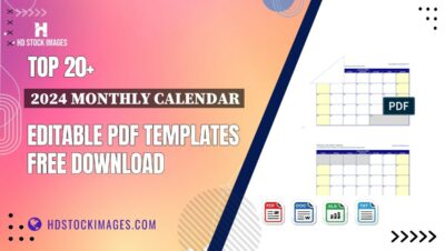 Top 20+ 2024 Monthly Calendar Editable PDF Templates Free Download