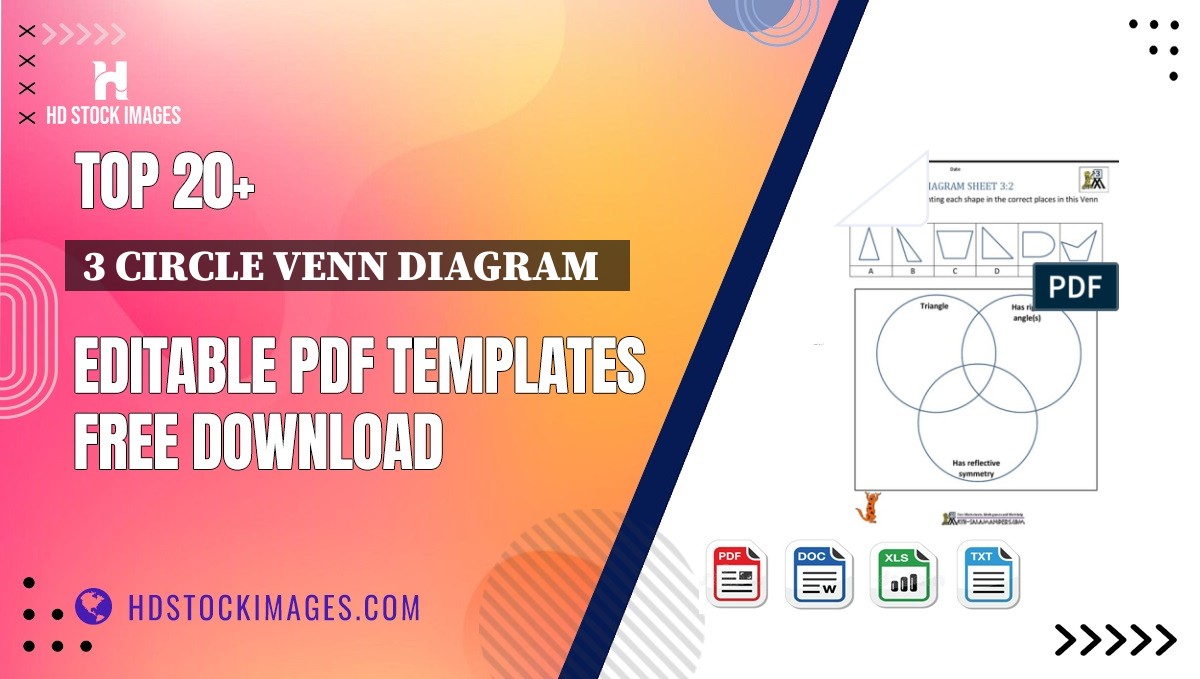 Top 20+ 3 Circle Venn Diagram   Editable PDF Templates Free Download